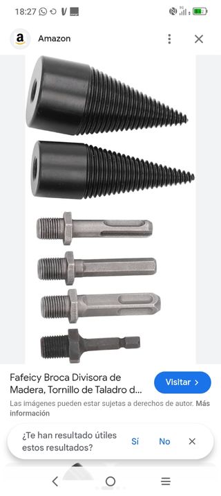 Broca para leña con 3 cinceles