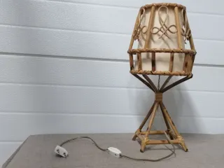 Lámpara Mesa Bambú Vintage