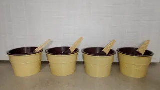 Set 4 Coppette Gelato con Cucchiaino