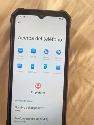 OUKITEL WP36 8GB/128GB Negro