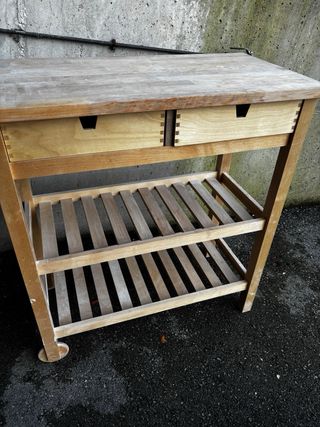 Carro camarera de madera