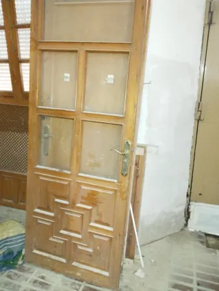 Conjunto puertas madera paso