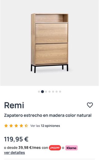 Mobile scarpiera KLAST in legno e metallo