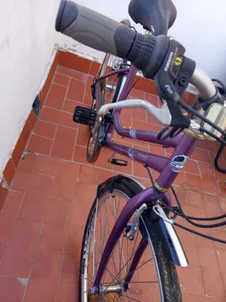 Bicicleta de paseo morada