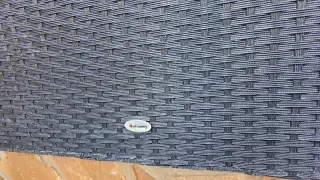 Banco ratán sintético negro