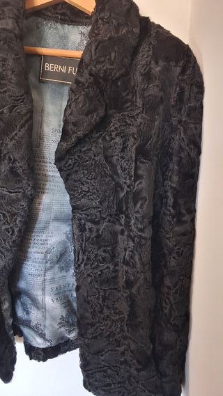 Chaquetón Piel Astrakán Berni Furs Negro