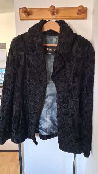 Chaquetón Piel Astrakán Berni Furs Negro