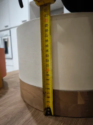 Lámpara de techo tela y madera