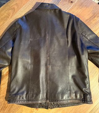 Chaqueta Piel Vintage Negra