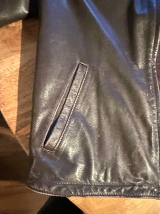 Chaqueta Piel Vintage Negra