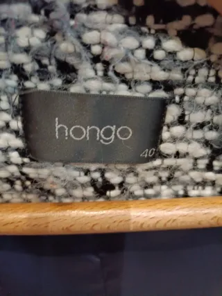 Abrigo Hongo Negro/Blanco Talla M