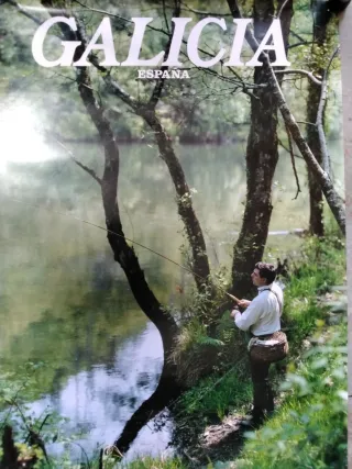 Póster Galicia España Pesca Río