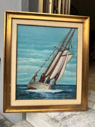 Quadro Olio 50x70 Barca a Vela
