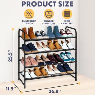 Estantería Zapatera Metálica 4 Niveles