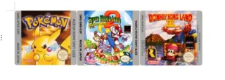 Stickers Game Boy Pokémon, Mario, Donkey Kong
