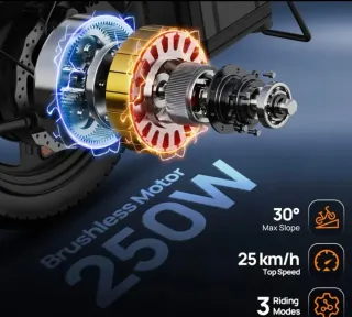 Bicicleta Eléctrica Plegable urlife F1L 35.56cm