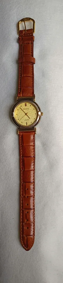 Seiko vintage quartz oro cinturino pelle nuovo