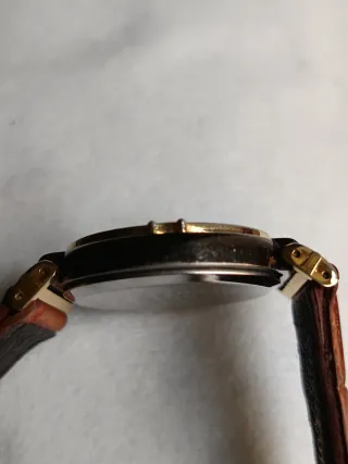 Seiko vintage quartz oro cinturino pelle nuovo