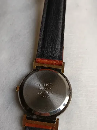 Seiko vintage quartz oro cinturino pelle nuovo