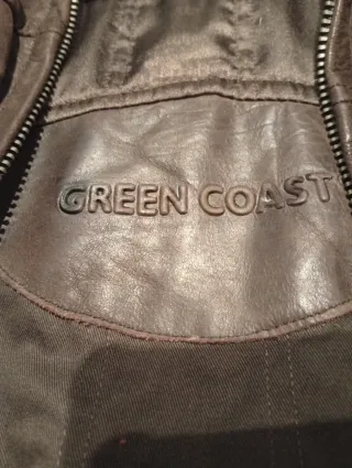 Cazadora de Piel Green Coast Marrón Talla XL