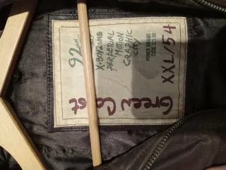 Cazadora de Piel Green Coast Marrón Talla XL