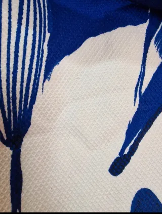 Vestito Zara BASIC – Bianco e Blu – Taglia L