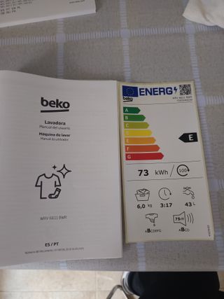 Lavadora Beko 6kg 1200 rpm