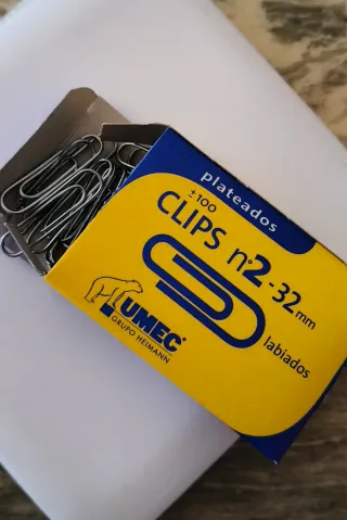 Clips Plateados Labiados N°2 32mm