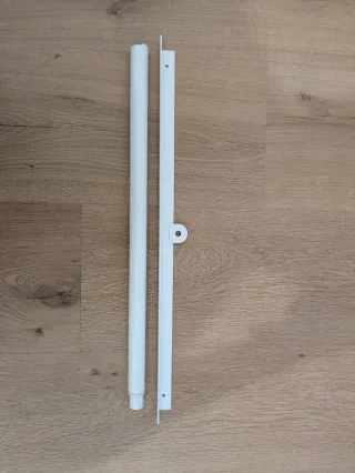 Barra armario extensible metal blanca