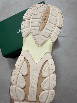 Zapatillas Lacoste Beige y Amarillo Hombre