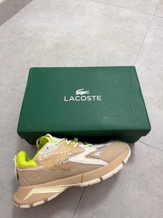 Zapatillas Lacoste Beige y Amarillo Hombre