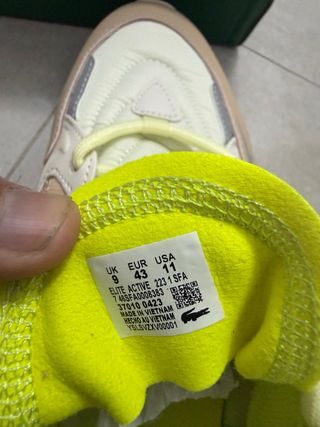 Zapatillas Lacoste Beige y Amarillo Hombre