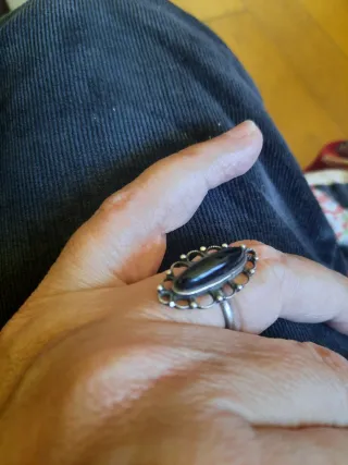 Anillo Onix Vintage Plata