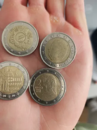 4 Monedas 2 Euros Colección