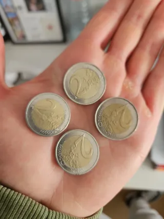 4 Monedas 2 Euros Colección
