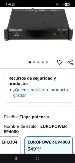 Amplificador Behringer EP4000