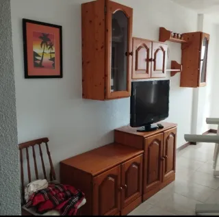 Conjunto Muebles Salón Madera y Cristal (no envio)