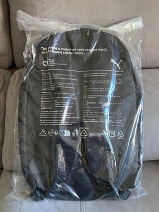 Mochila Puma Rise Negra Gris Nueva