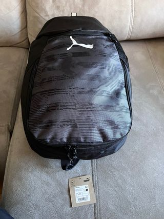 Mochila Puma Rise Negra Gris Nueva