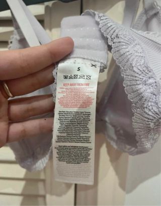 Top sujetador canalé encaje morado Pepco Talla S