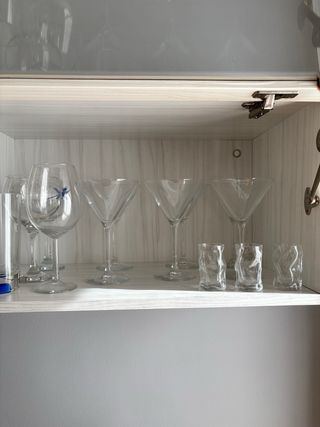 Set Copas y Vasos de Cristal