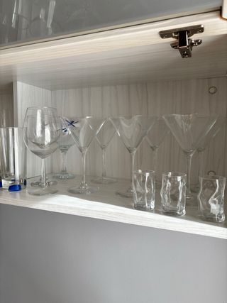 Set Copas y Vasos de Cristal