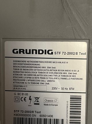 Televisor Grundig Plata Regalo