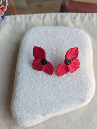Pendientes flor arcilla polimérica