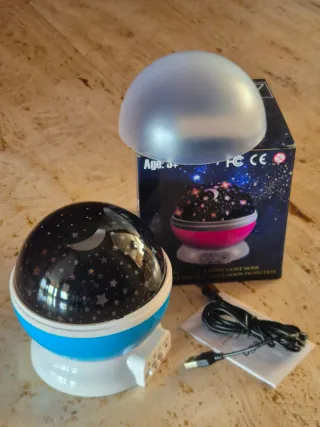Iluminación infantil estrellas giratorias