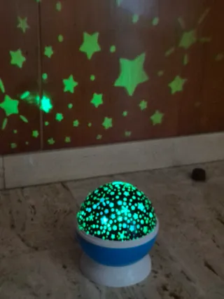 Iluminación infantil estrellas giratorias