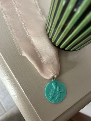 Collar Virgen del Carmen Turquesa