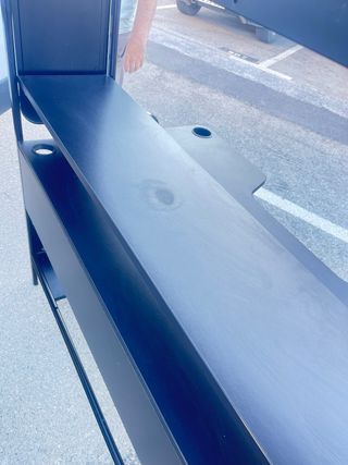 Scrivania da gioco FREDDE, nera, 140/185x74x146 cm