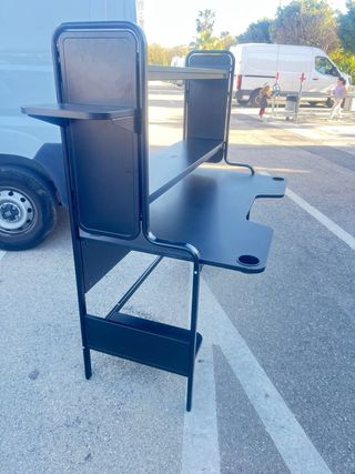 Scrivania da gioco FREDDE, nera, 140/185x74x146 cm