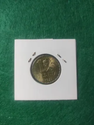 Moneda 1 Peseta 1937 La Rubia II República.  s/c